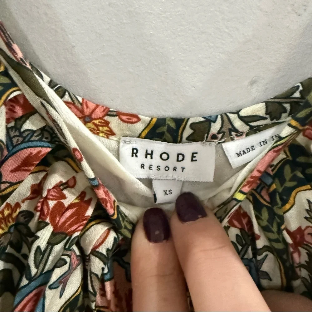 Rhode Dress Nala Braided Fit and Flare in Mushroom Print